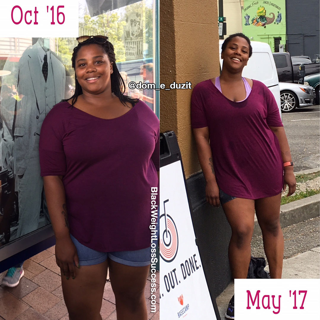 Dominique lost 45 pounds