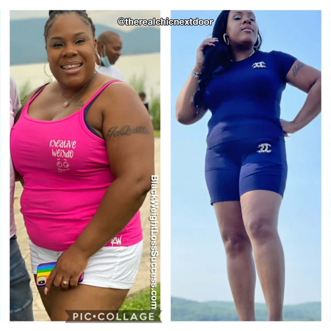 JaQuitta lost 57 pounds