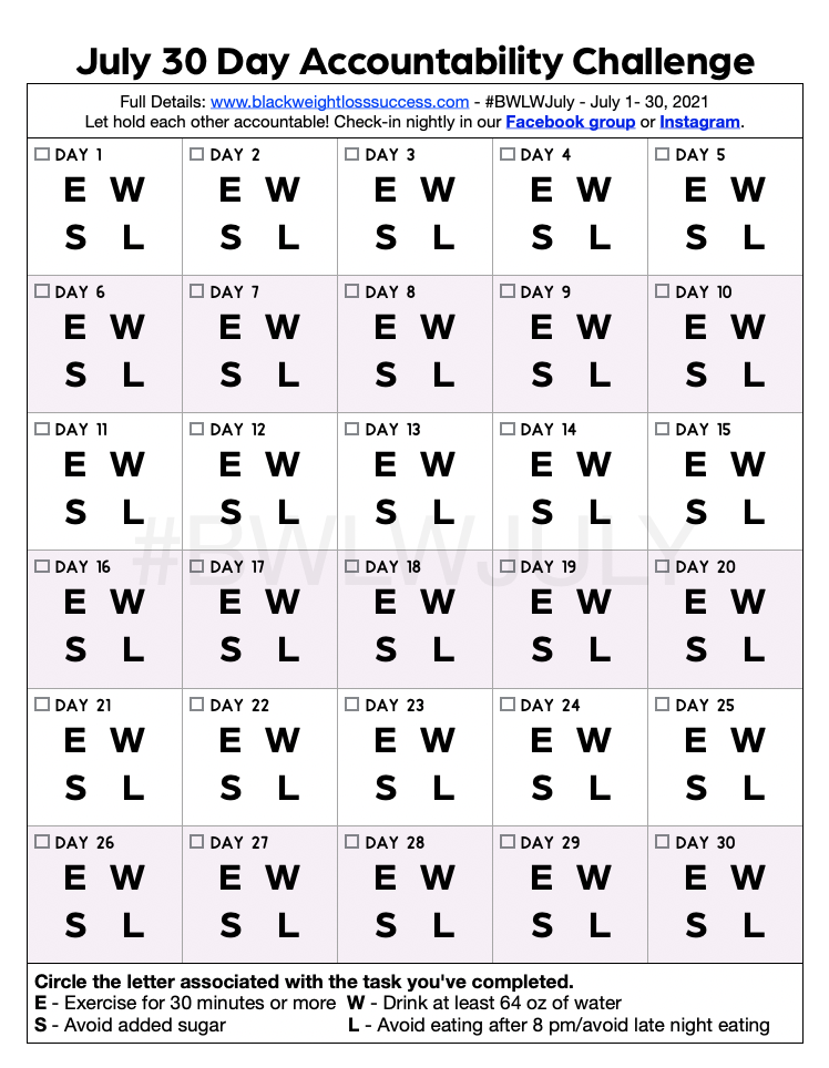 July 2021 Tracking Calendar