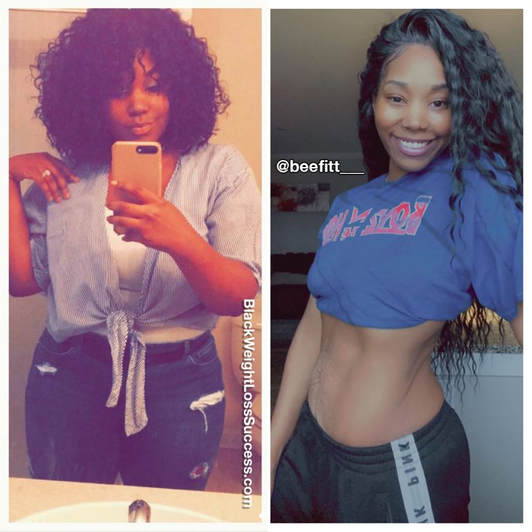 Brittany lost 105 pounds Black Weight Loss Success