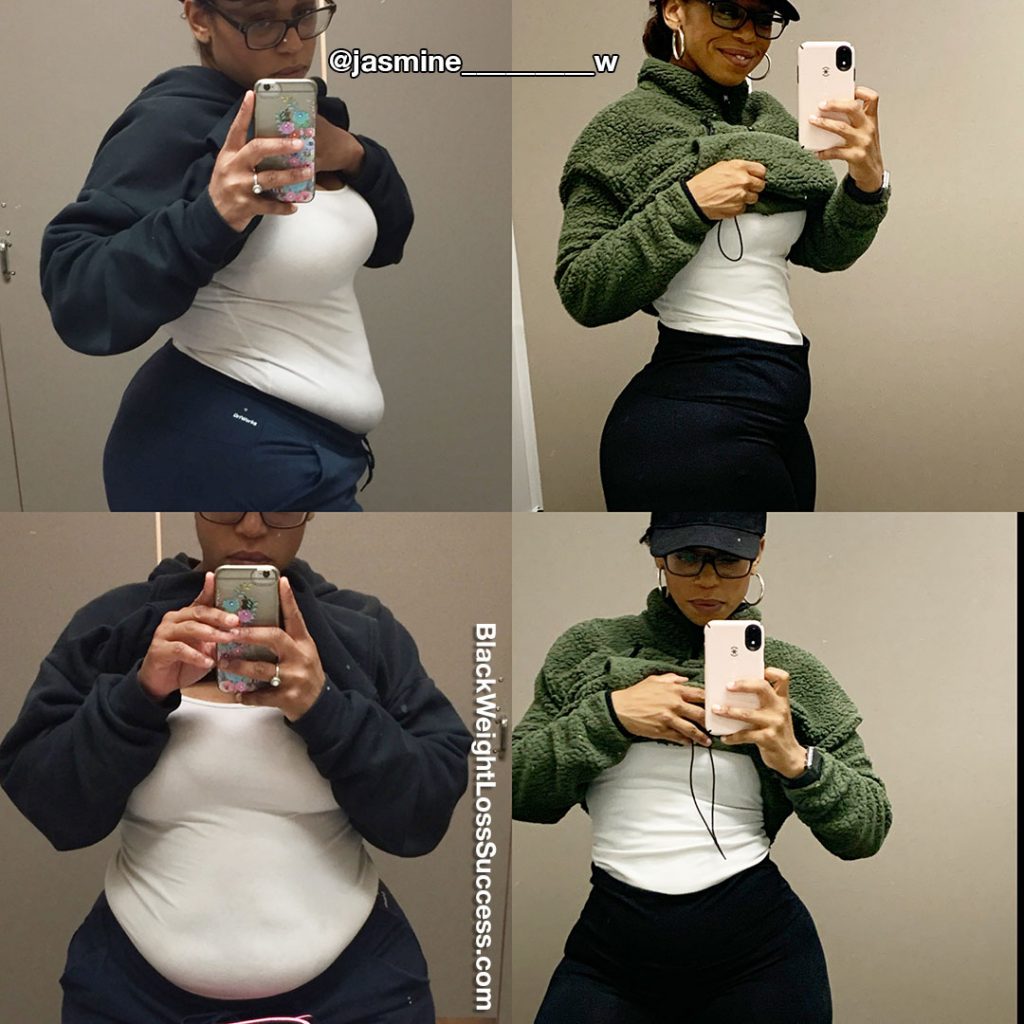 Jasmine lost 80 pounds | Black Weight Loss Success