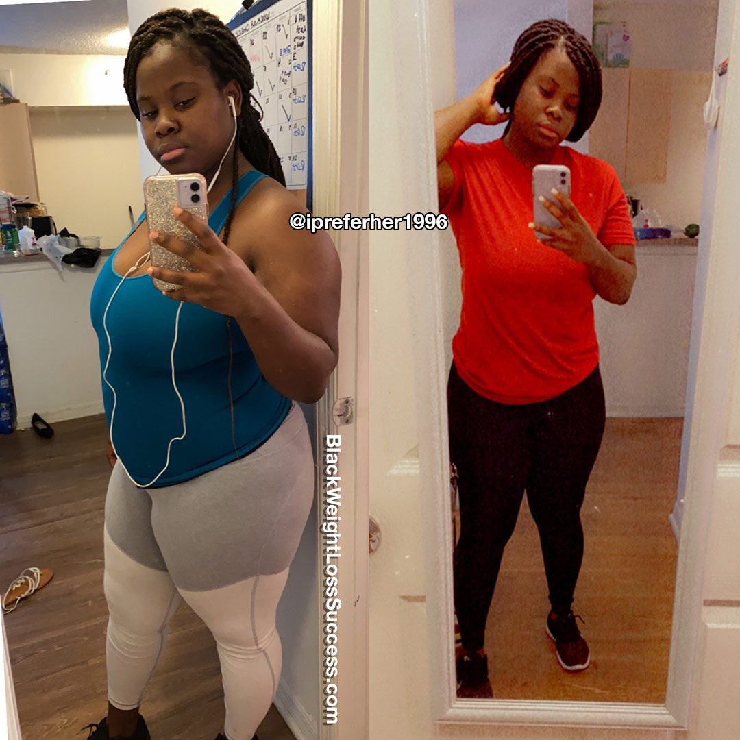 Angemie lost 45 pounds