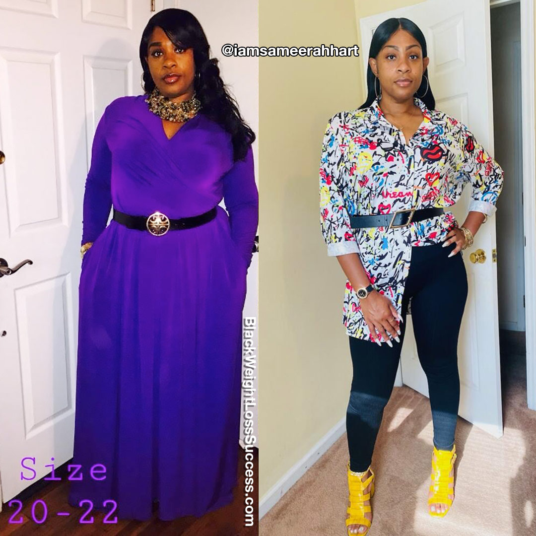Sameerah lost 117 pounds