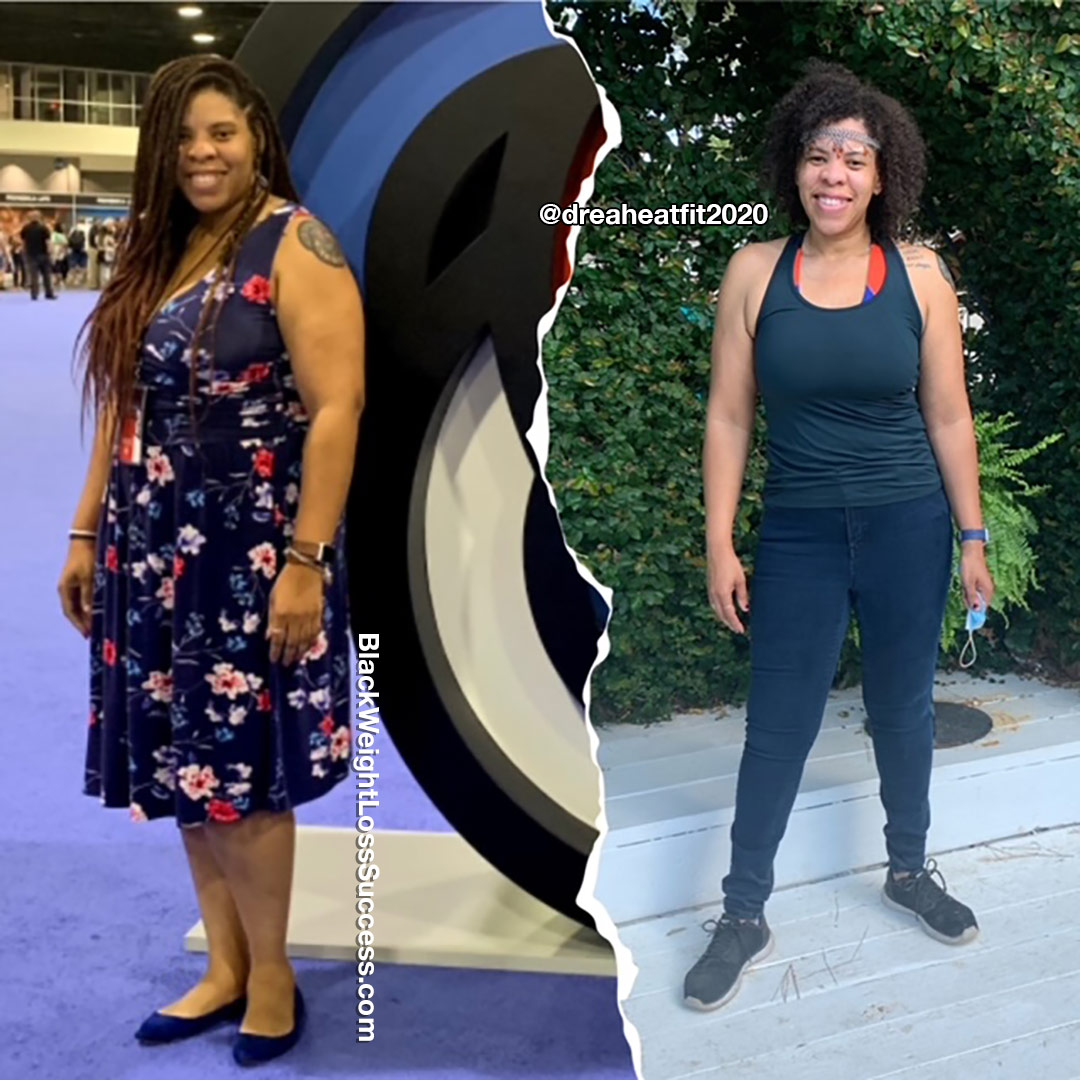 Andrea before and after weight loss
