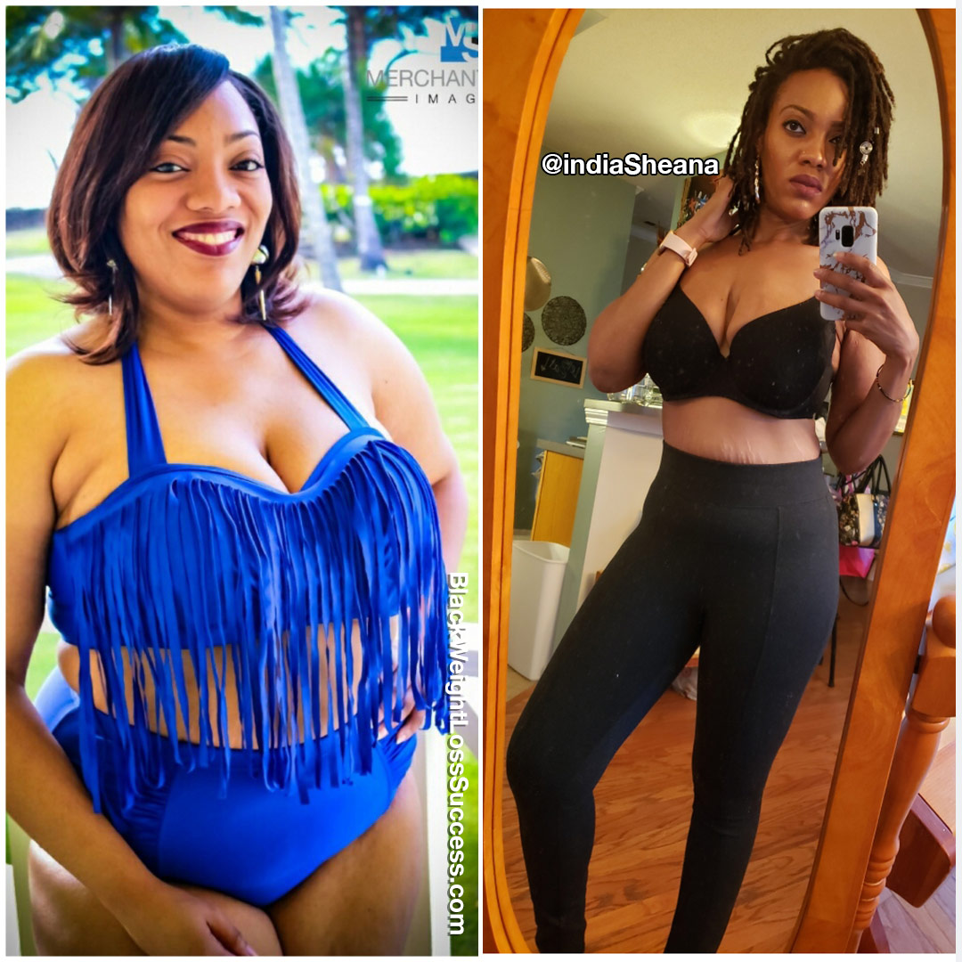 India before and after weight loss