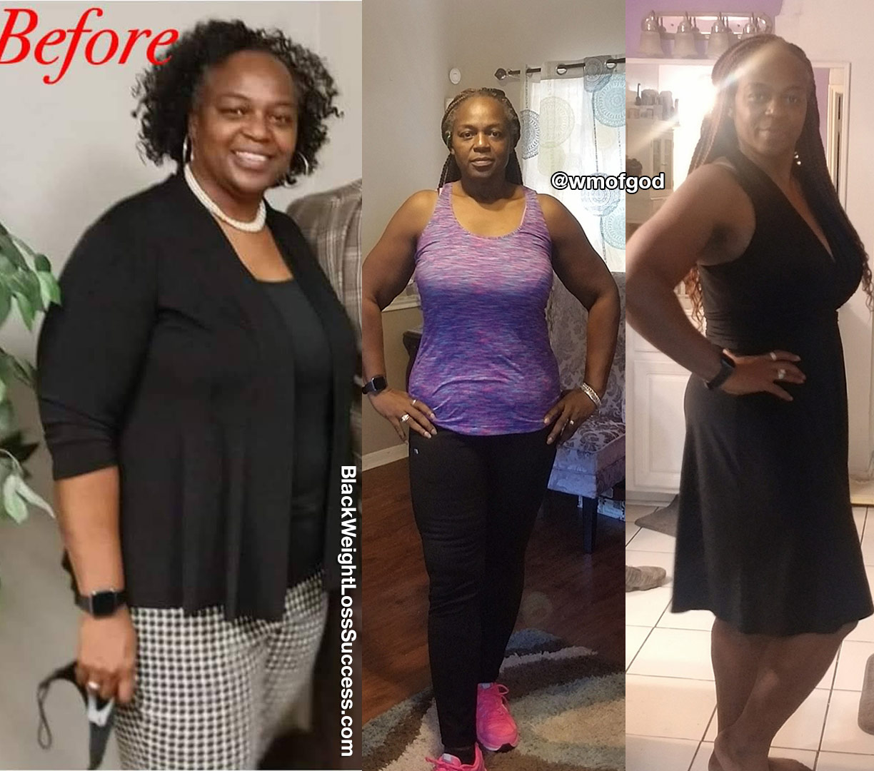 Lorinda before and after weight loss