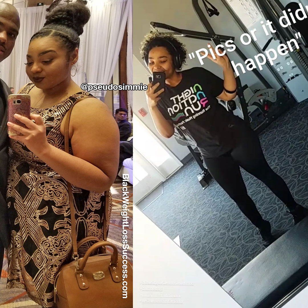 Simmie before and after weight loss
