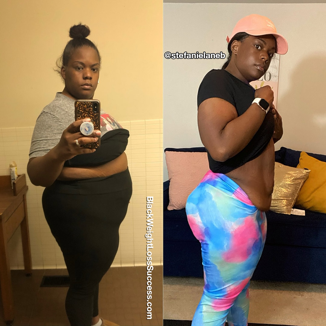 Stephanie before and after weight loss