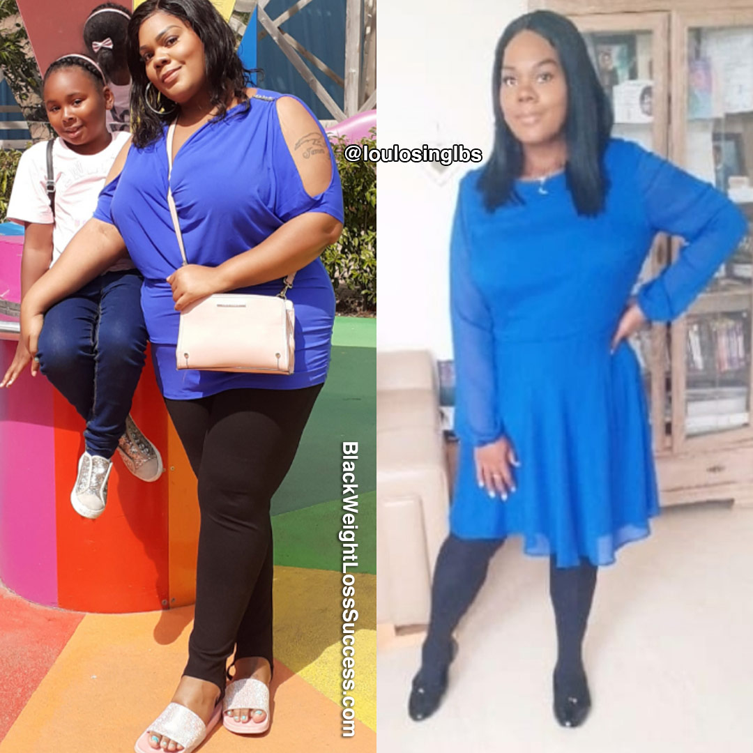 Louriel before and after weight loss