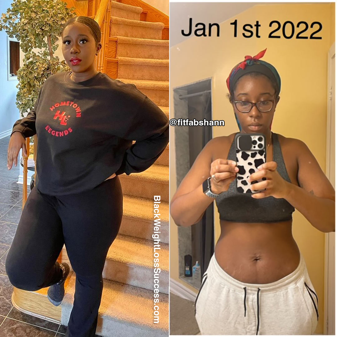 Shannea before and after weight loss