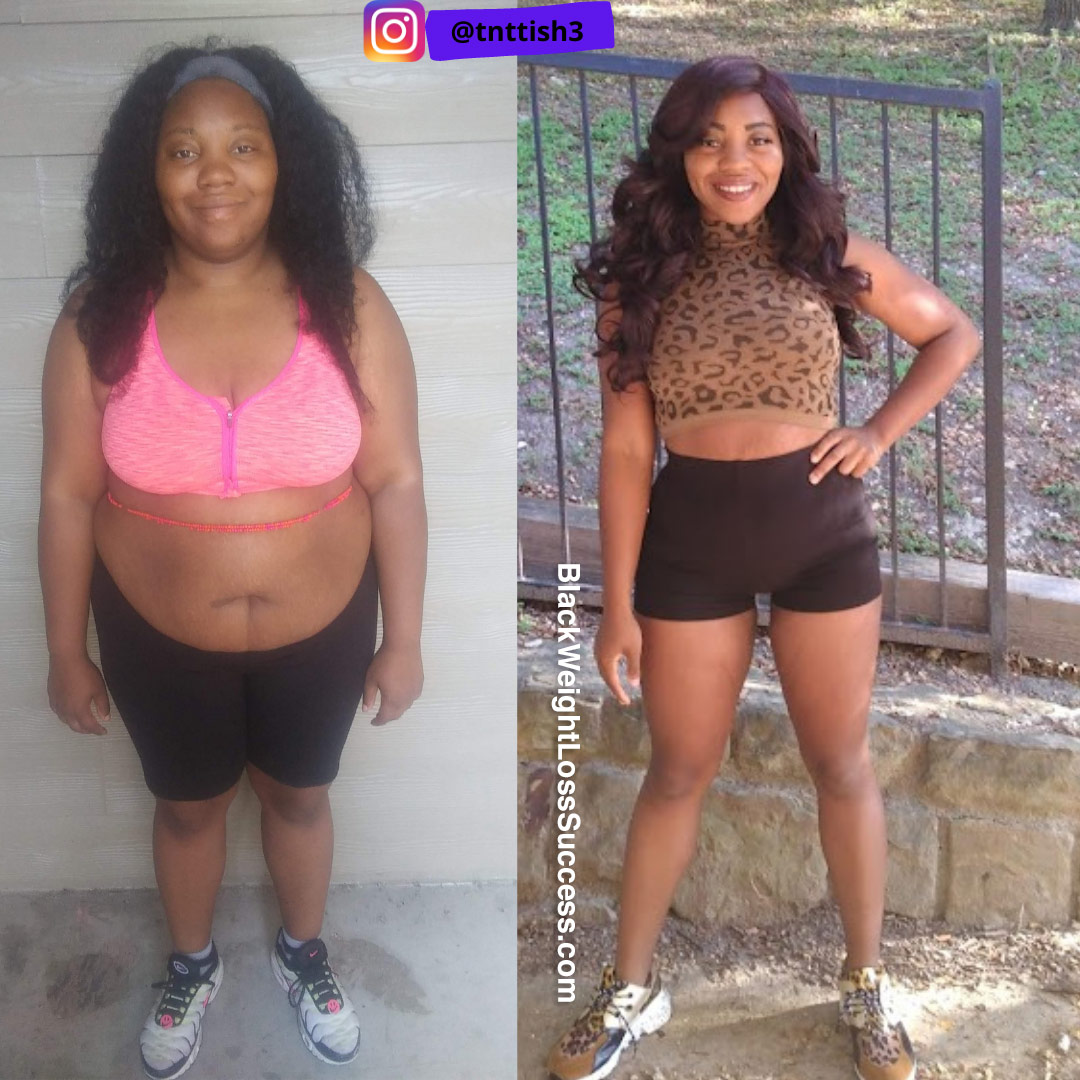 Tish before and after weight loss