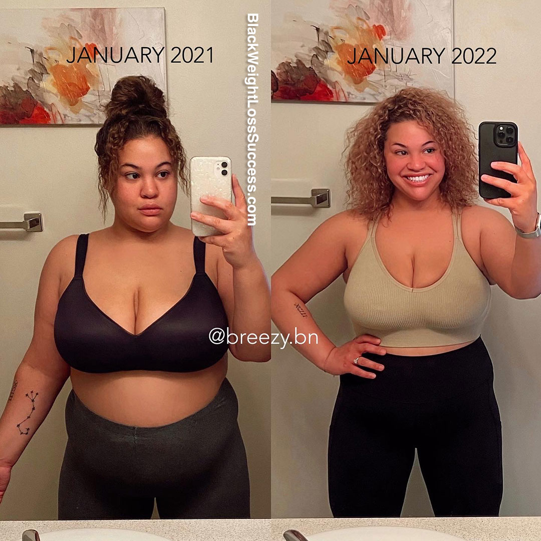 Brianna before and after weight loss