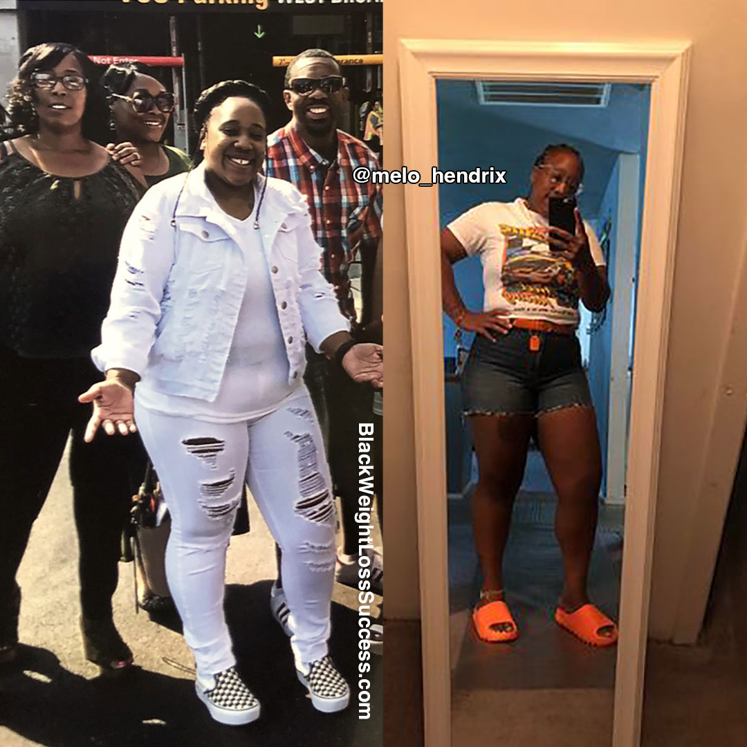 Mel before and after weight loss