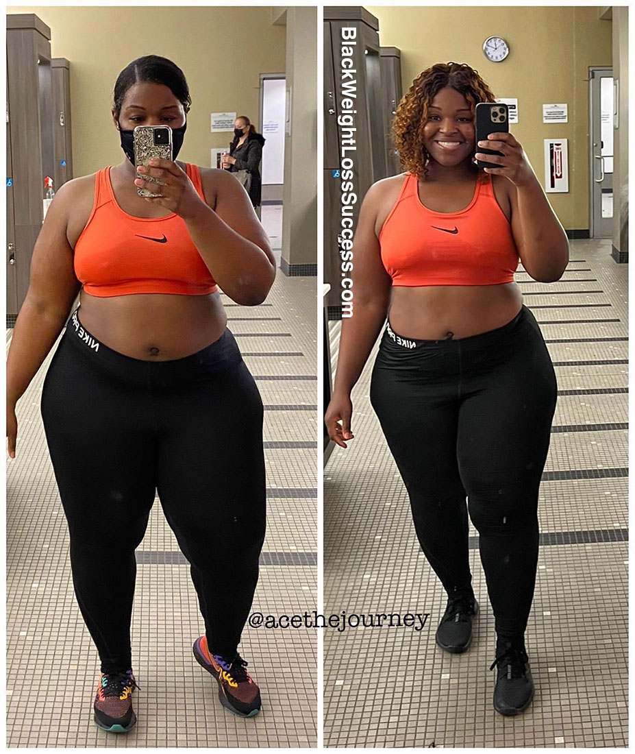 Amanda before and after weight loss