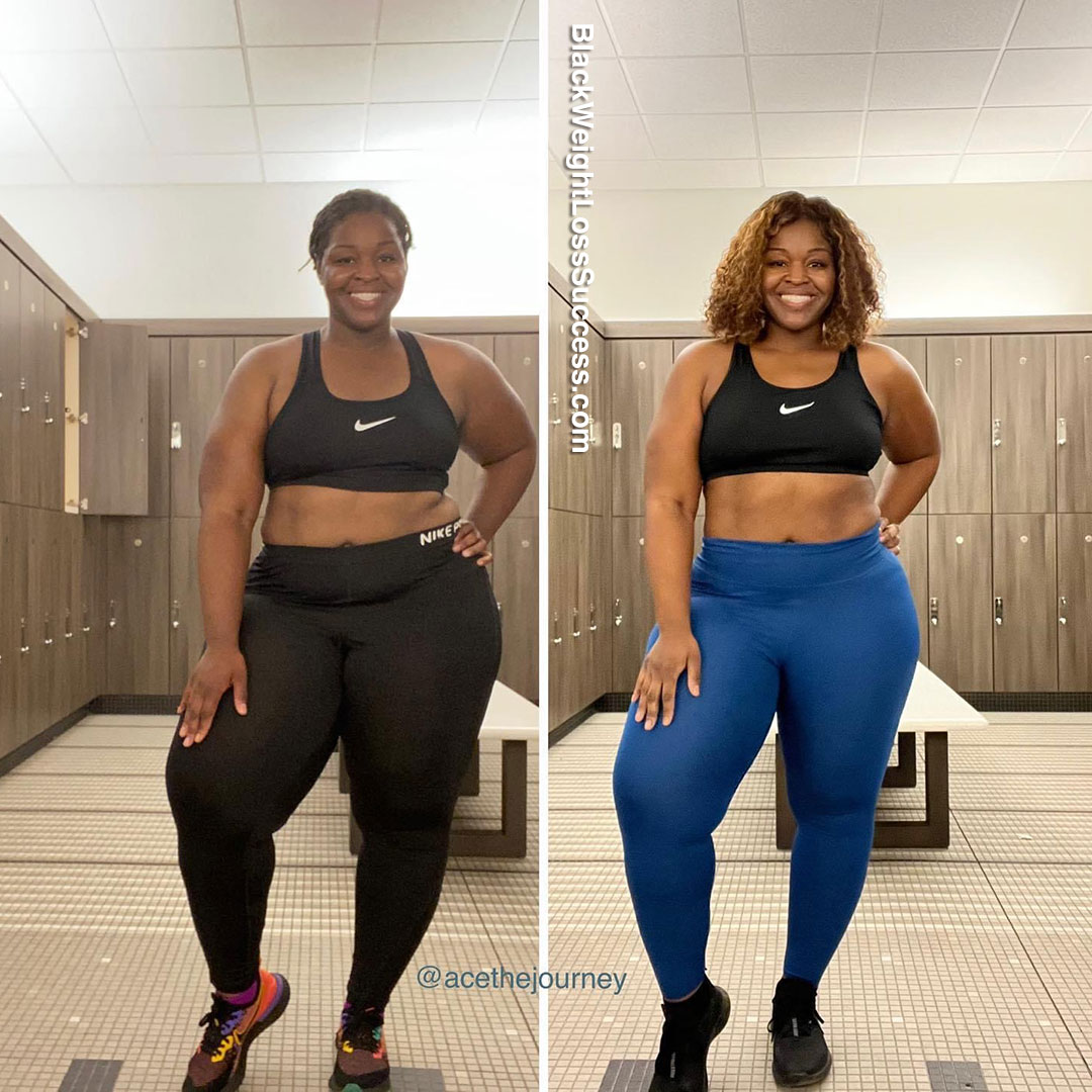 Amanda before and after weight loss