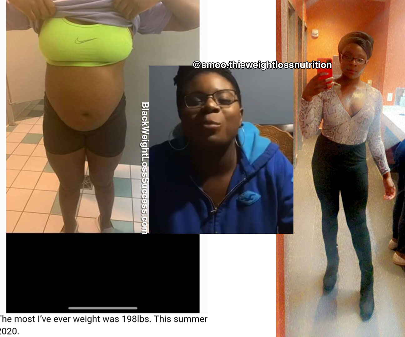 Audrea before and after weight loss