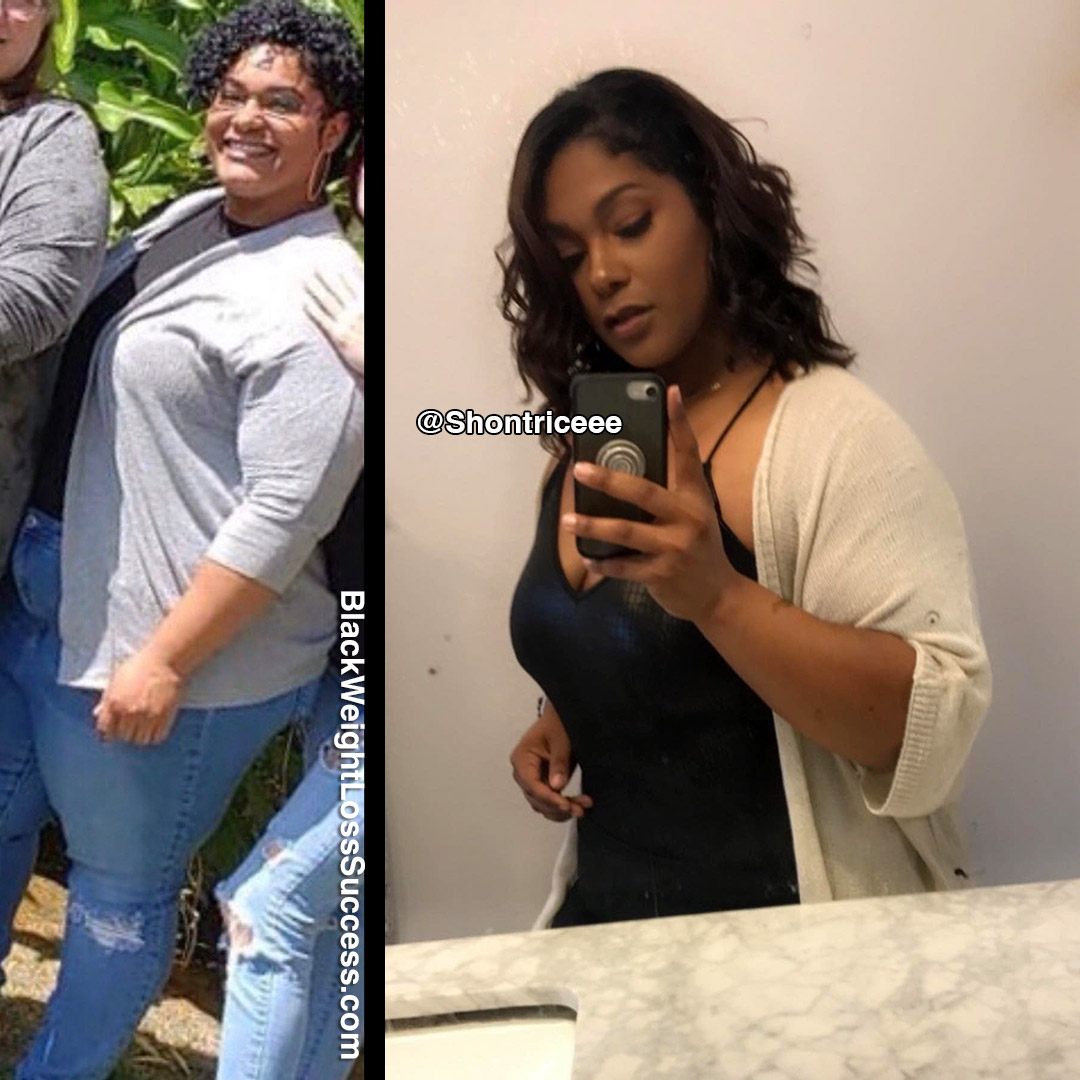 Domonique before and after weight loss