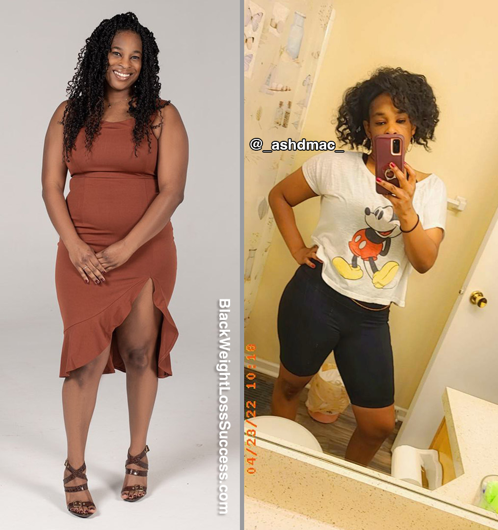 Ashlee before and after weight loss
