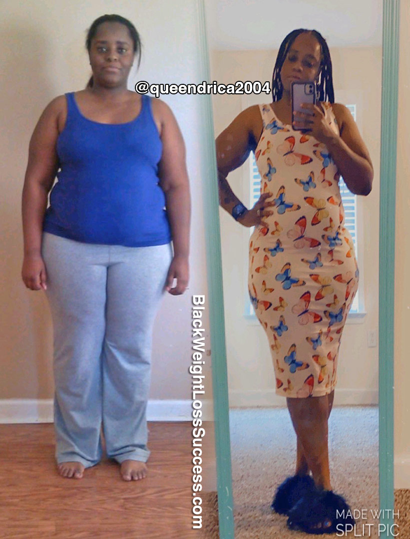 Audrica before and after weight loss