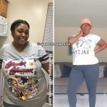 Felicia before and after weight loss