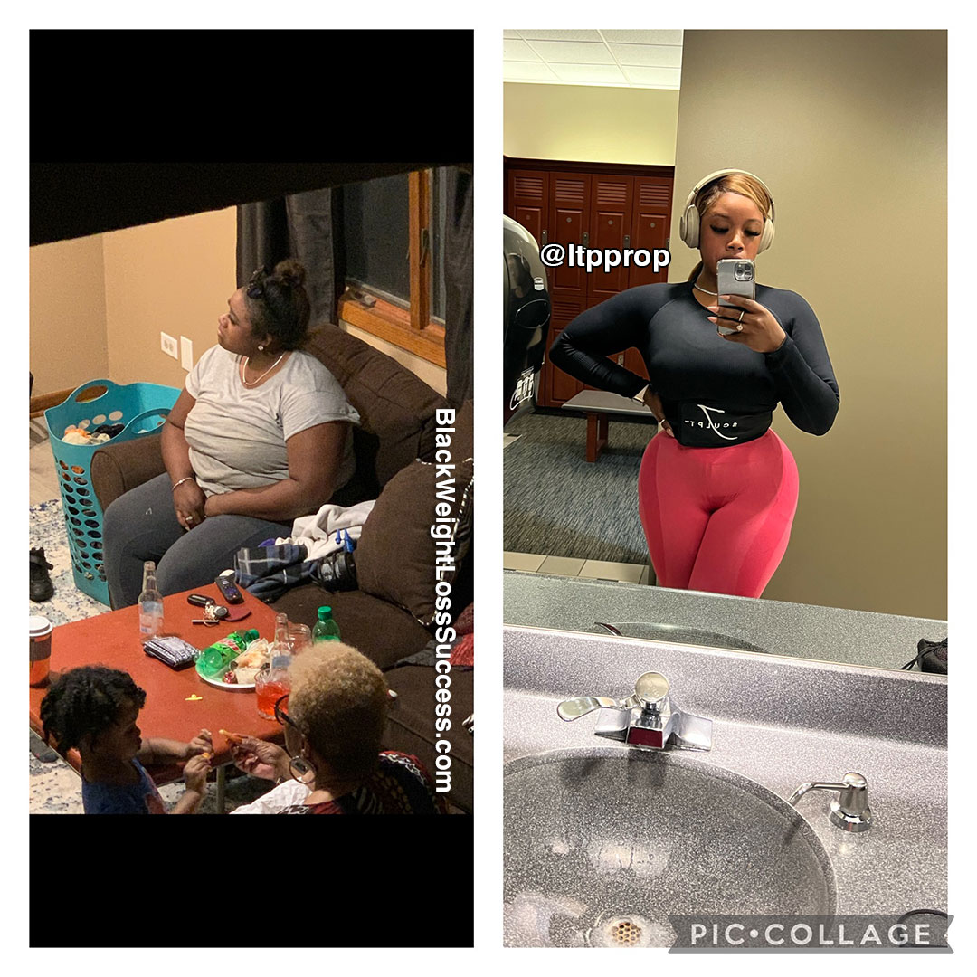 Lamiesha before and after weight loss
