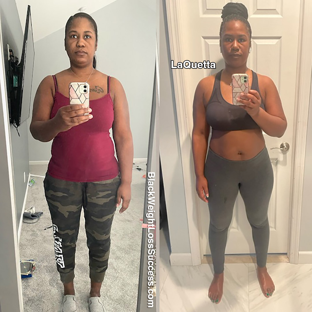 Laquetta before and after weight loss