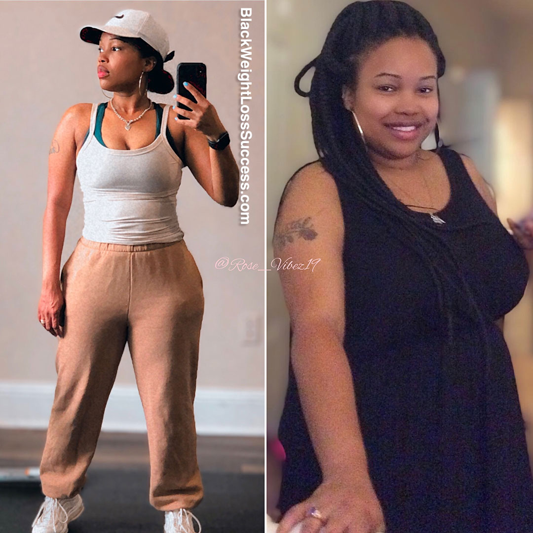 RosRose lost 70 poundse before and after weight loss