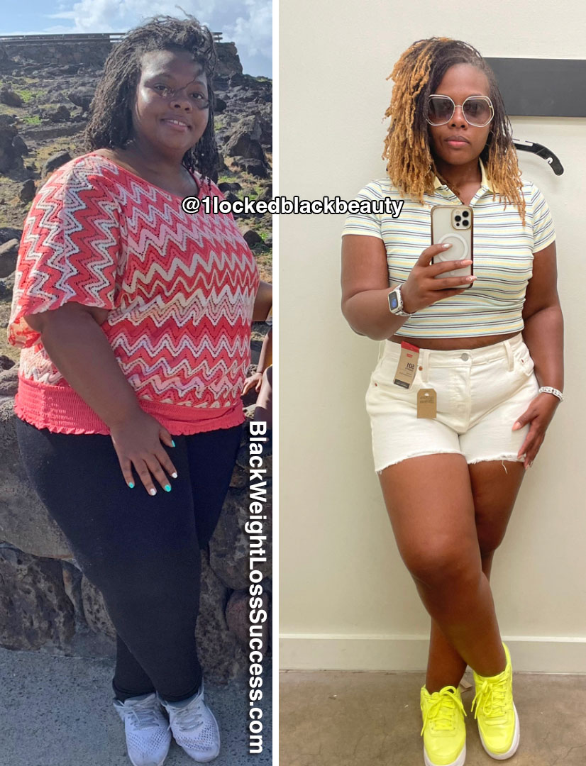 Whitney before and after weight loss