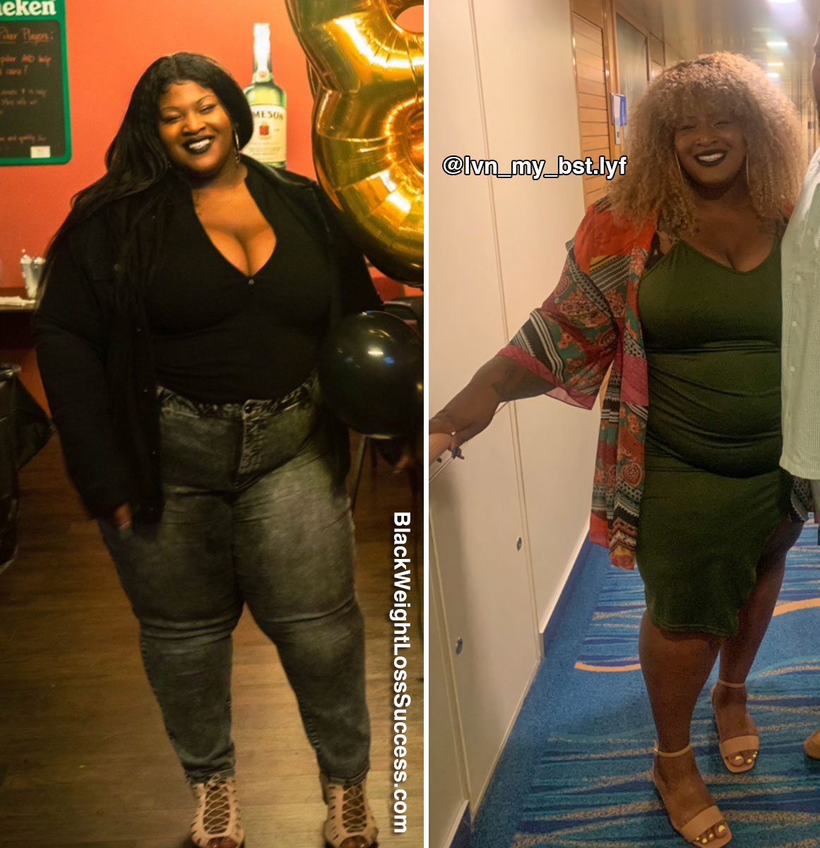 Jeree before and after weight loss