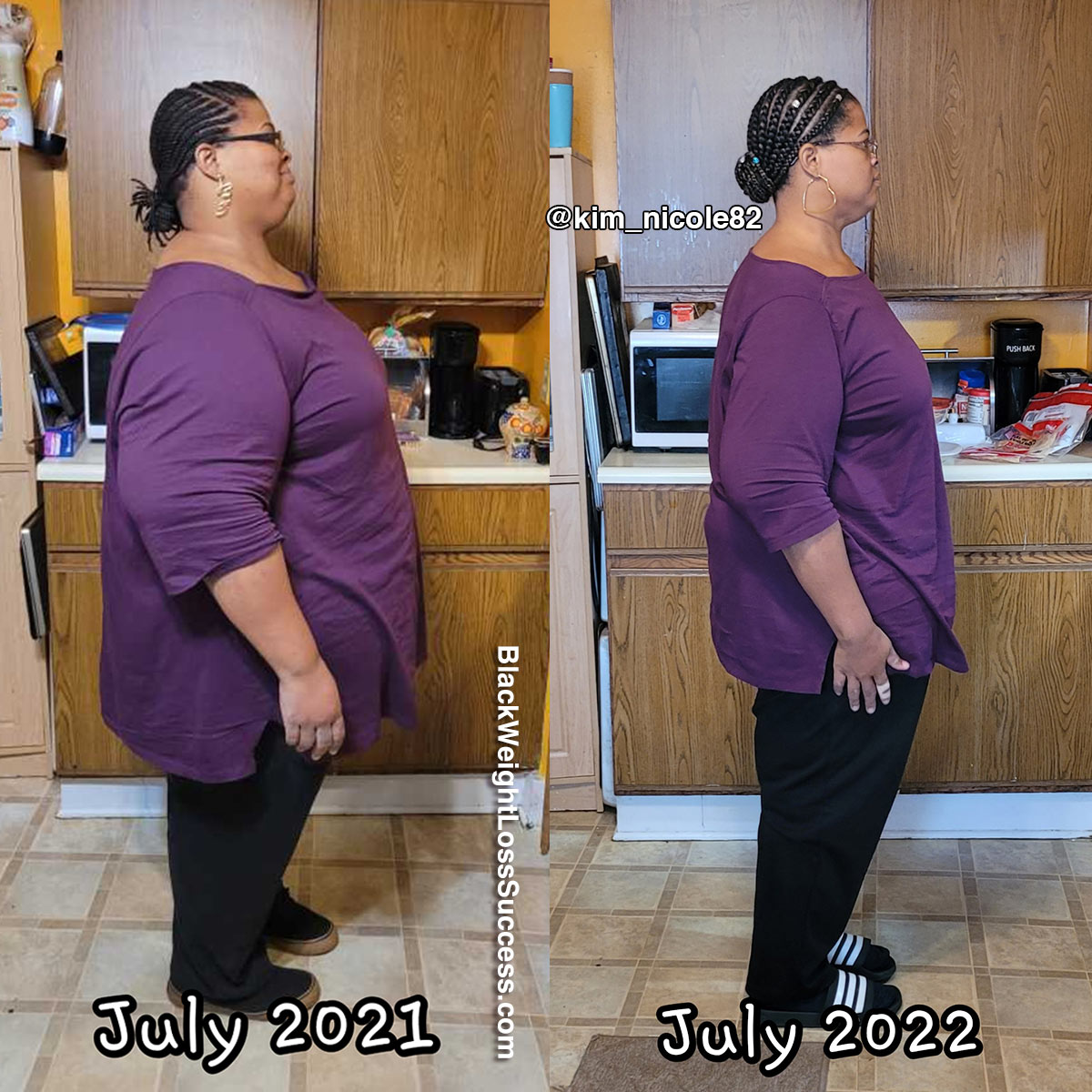 Kimberly before and after weight loss