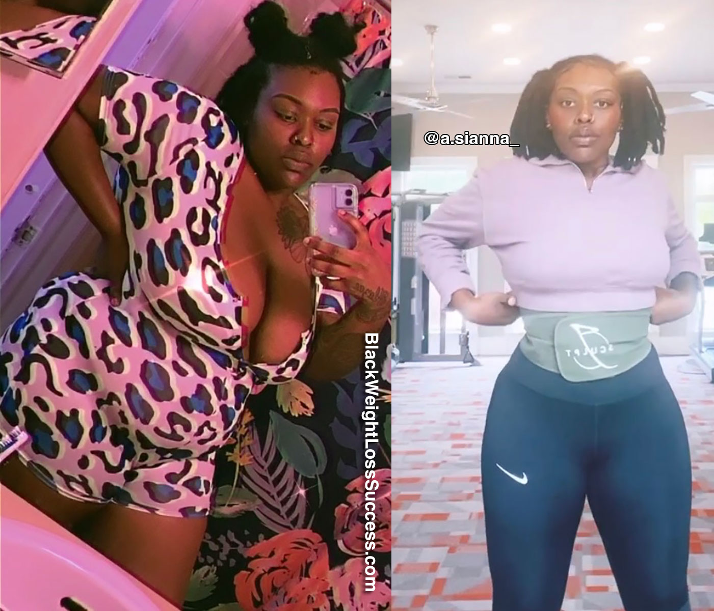 Asianna before and after weight loss