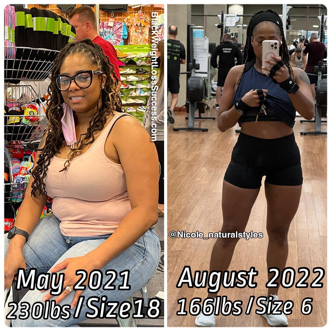Nicole before and after weight loss