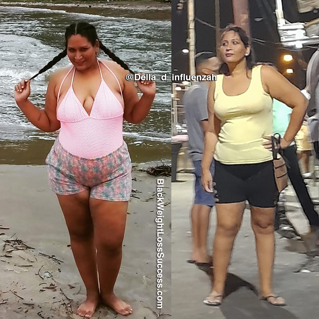 Della before and after weight loss
