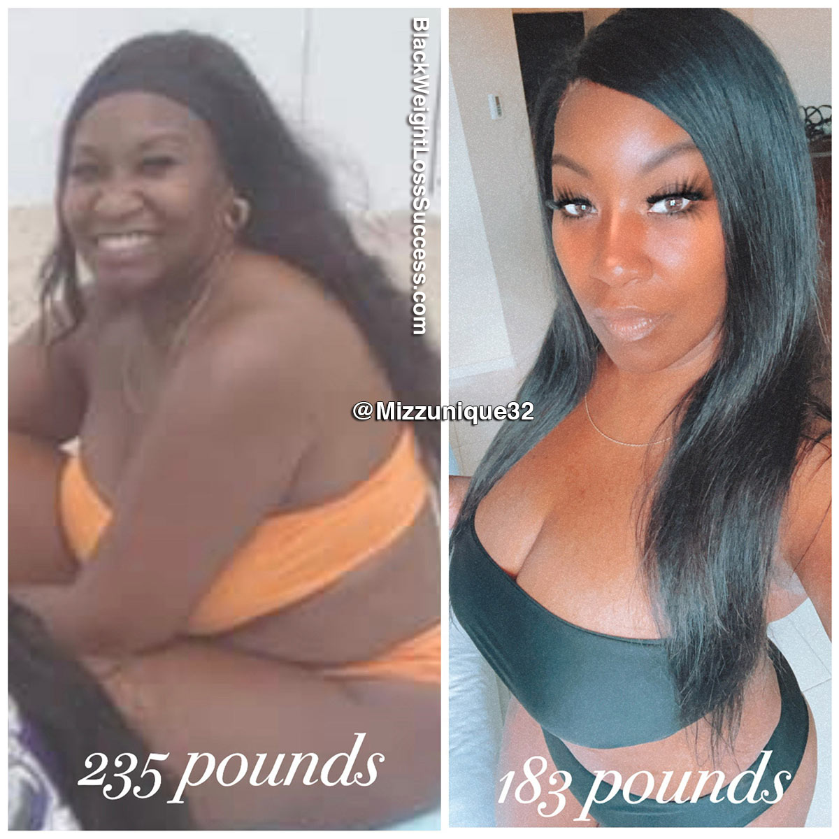 Monique lost 62 pounds