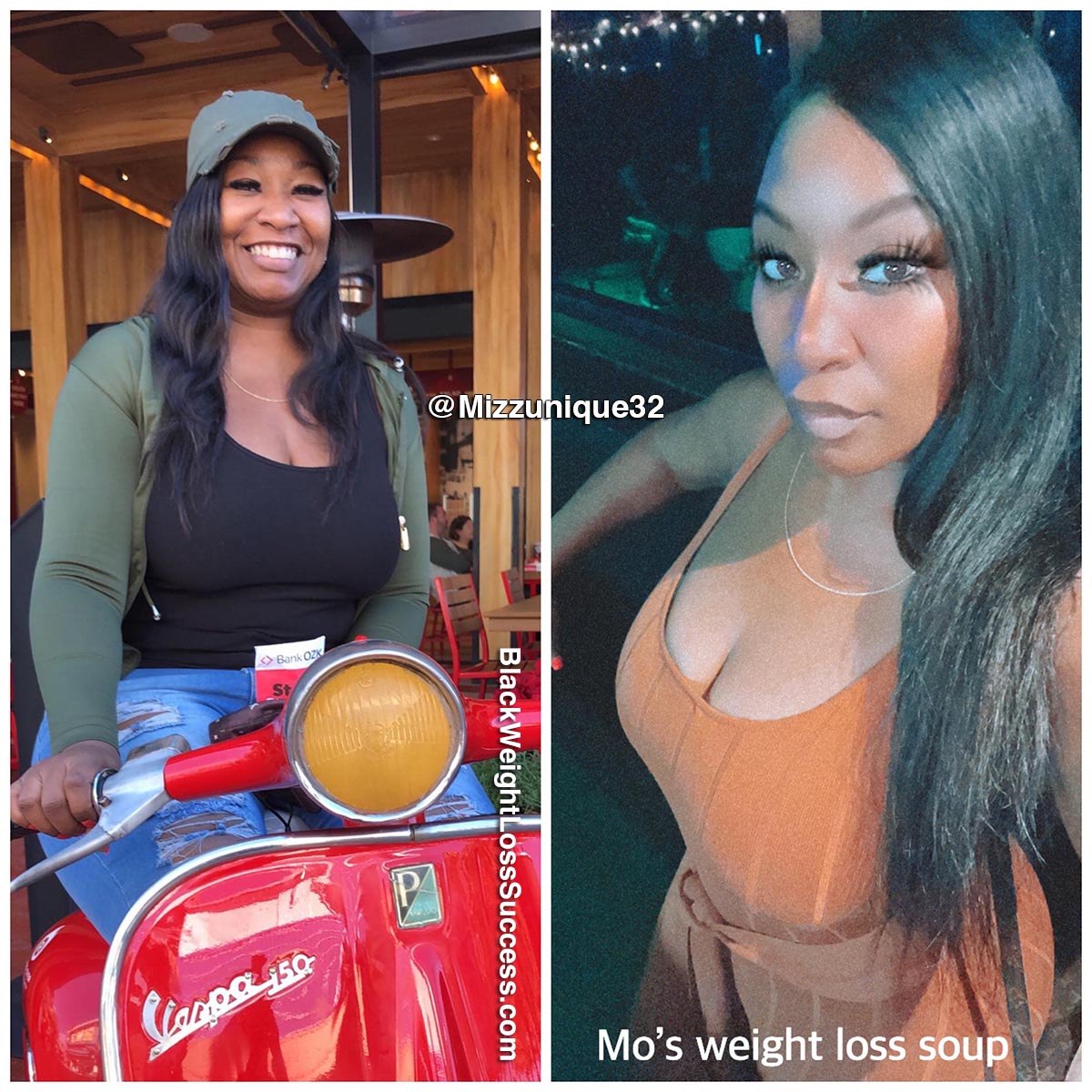 Monique before and after weight loss