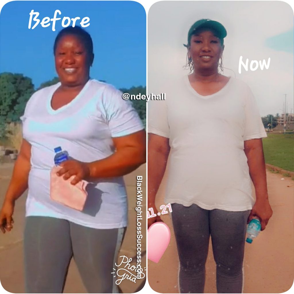 NdeyFatou lost 30kg/66 pounds - Black Weight Loss Success