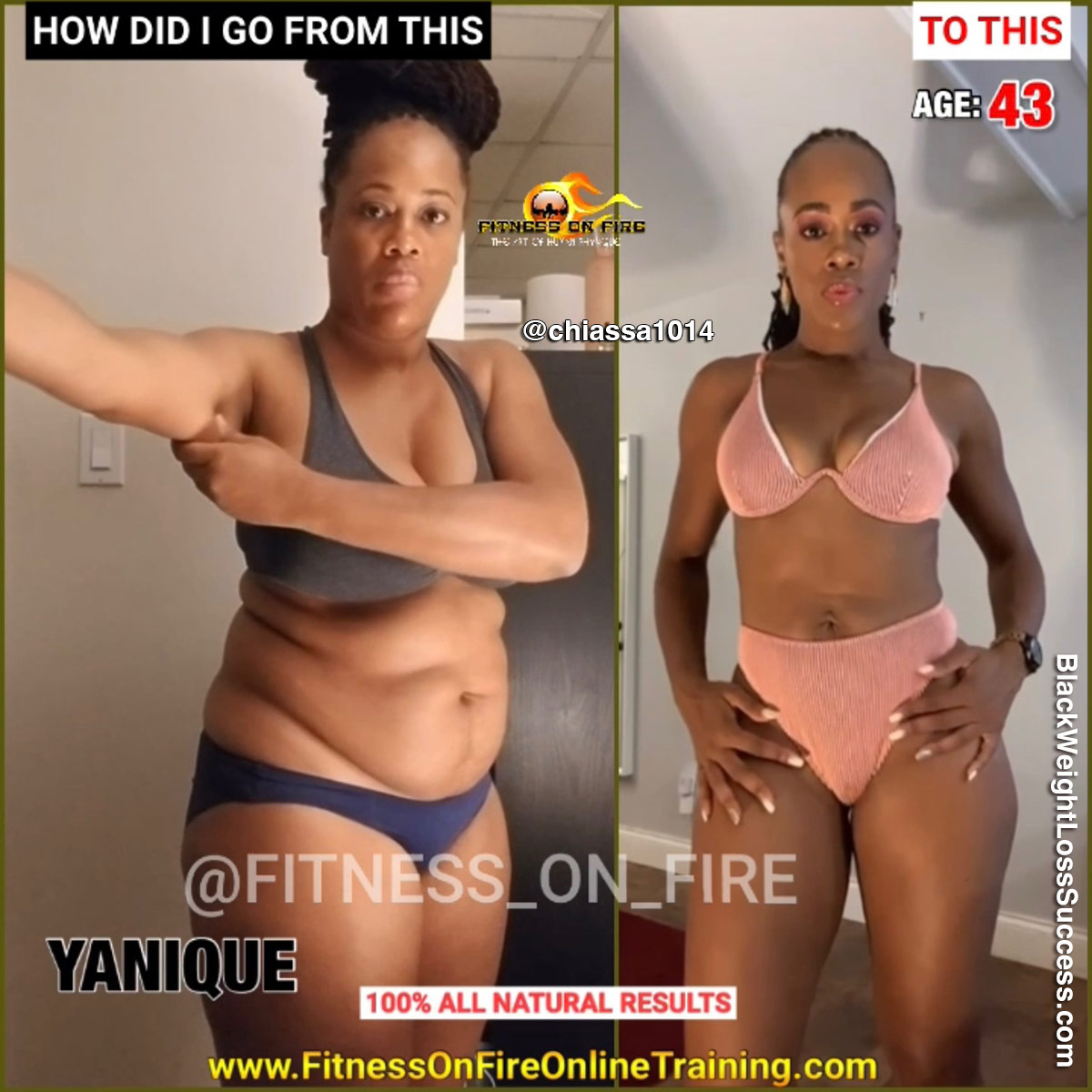 Yanique lost 53 pounds