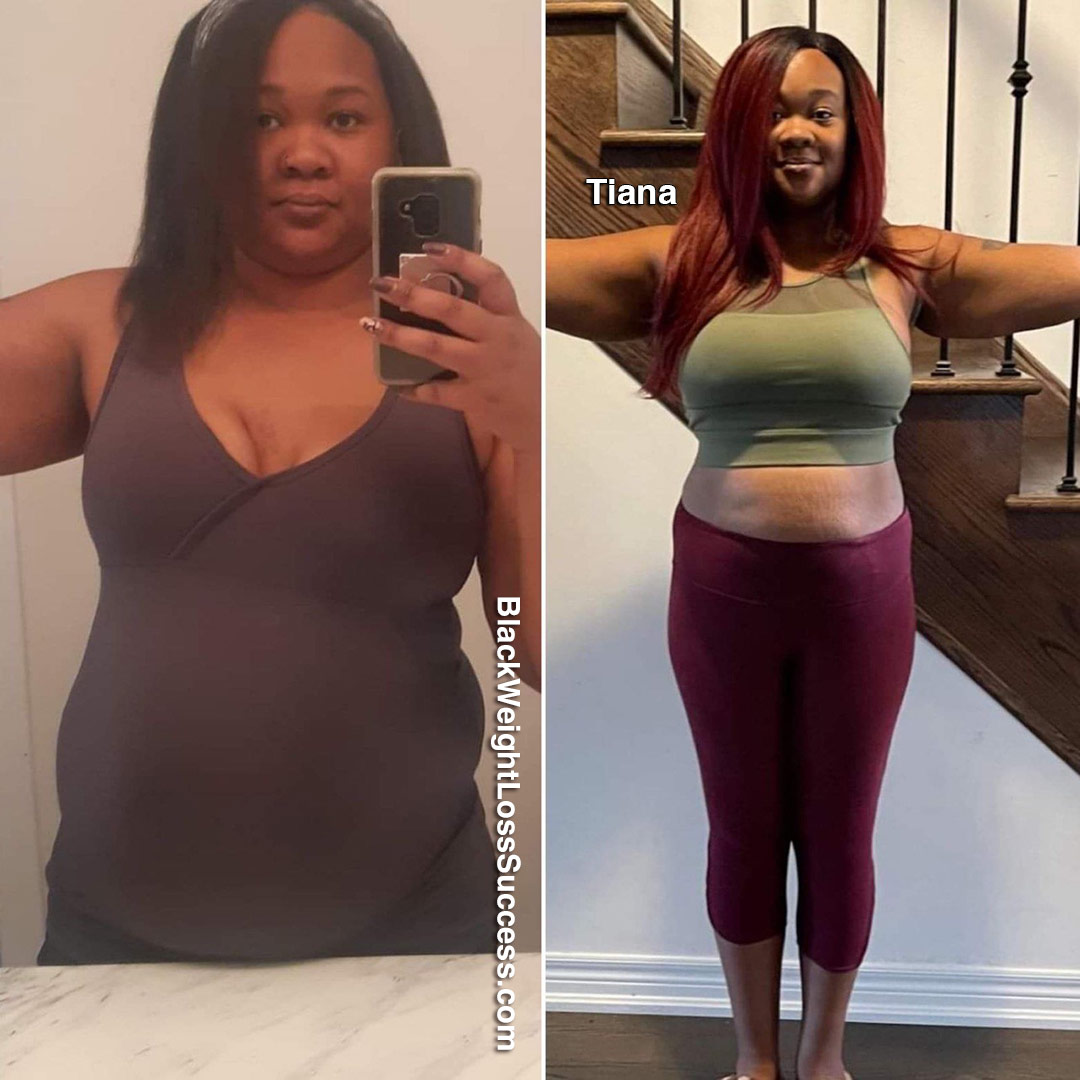 Tiana before and after weight loss