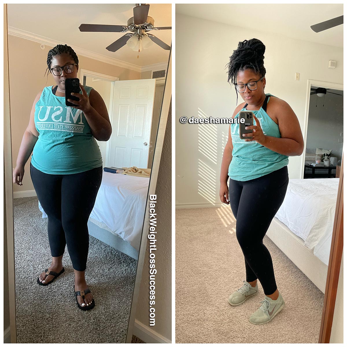 Daesha before and after weight loss