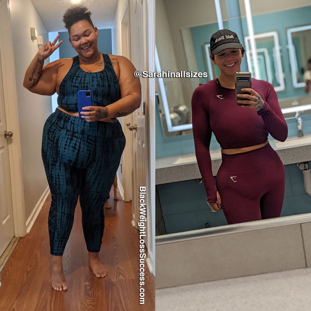 Sarah lost 166 pounds Black Weight Loss Success