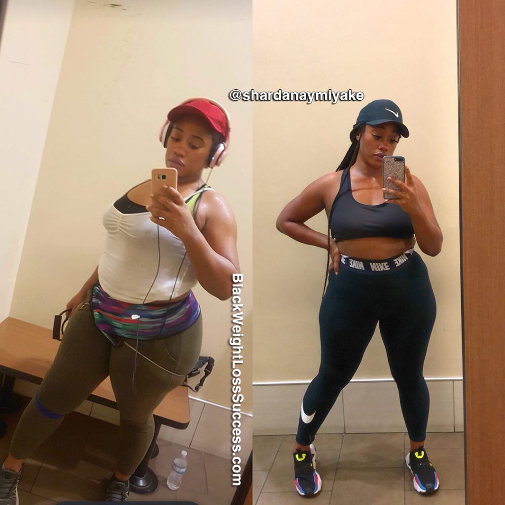 Shardanay lost 32 pounds | Black Weight Loss Success