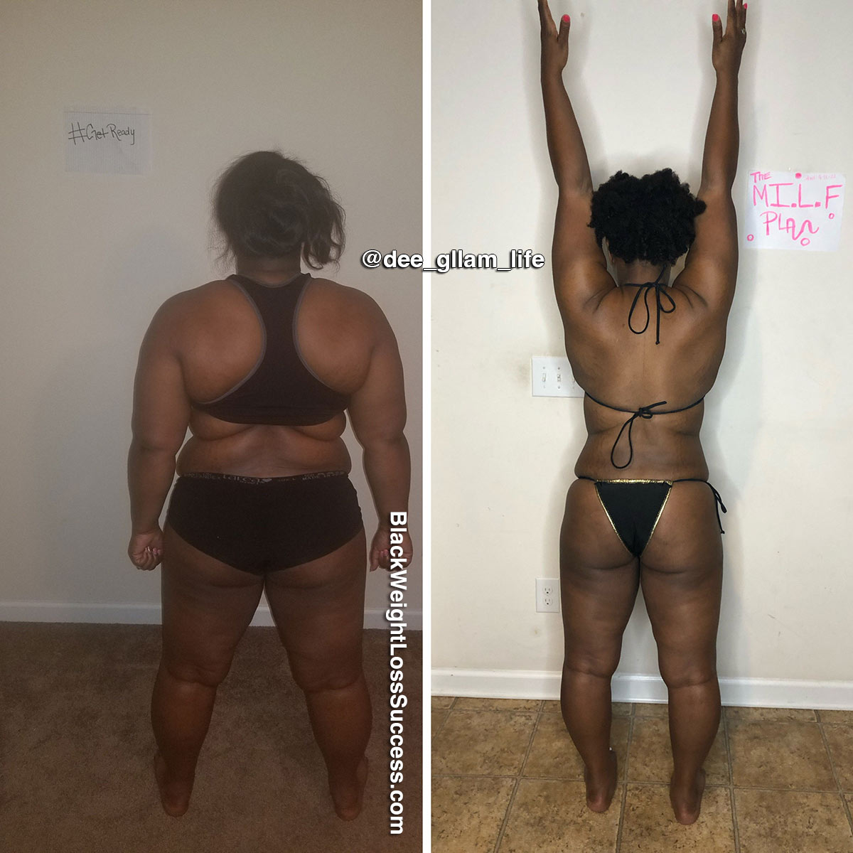 Dee before and after weight loss