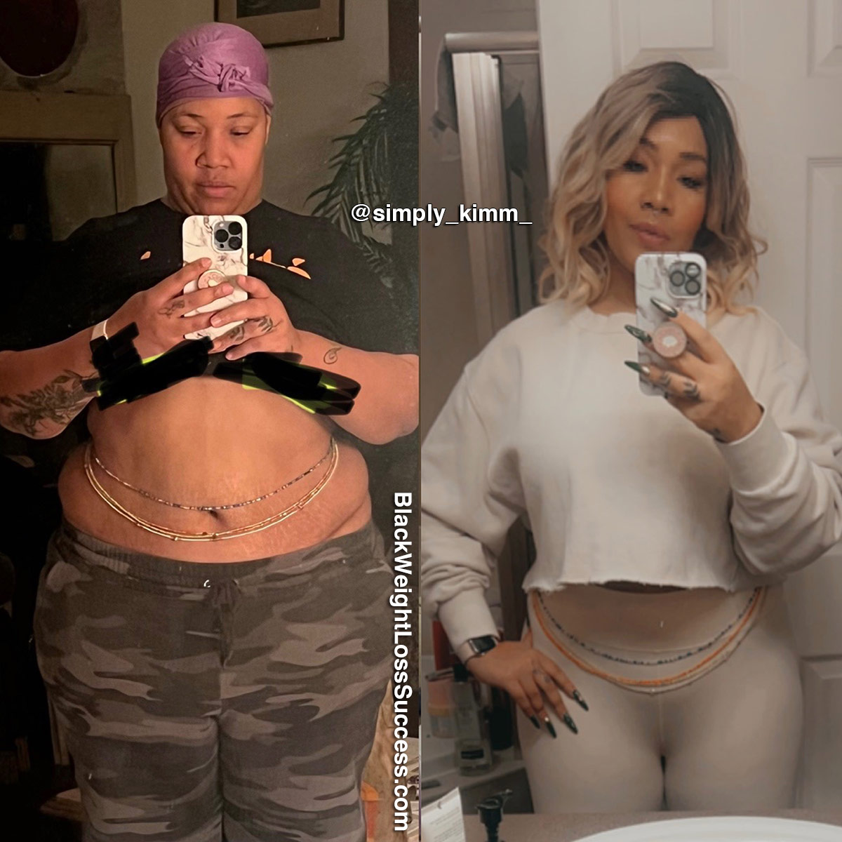 Kimm before and after weight loss