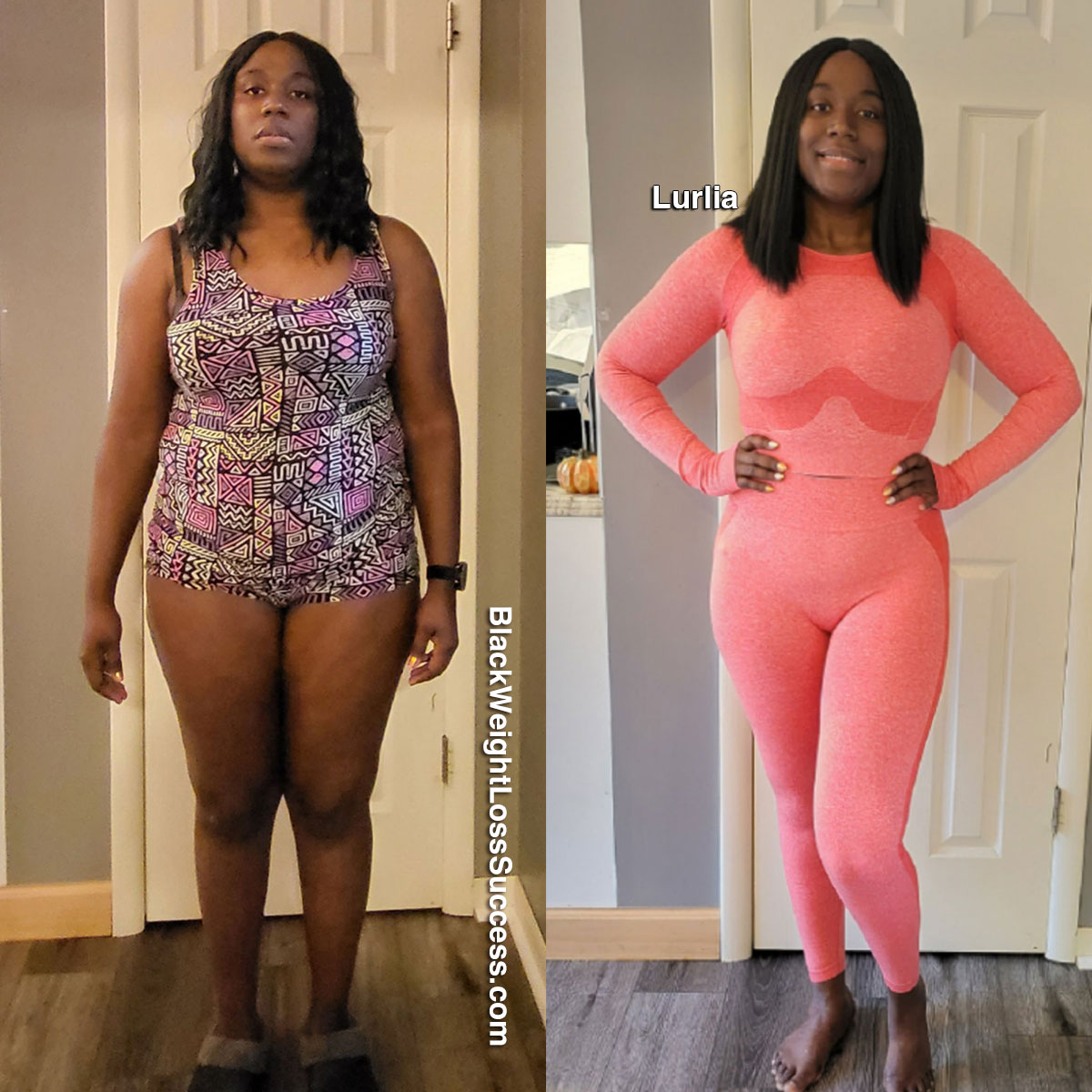 Lurlia before and after weight loss