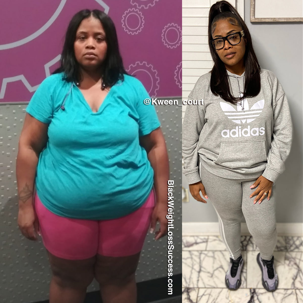 Courtney before and after weight loss