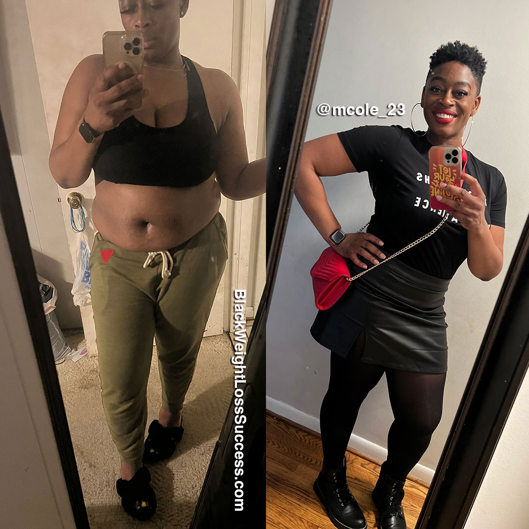 Malorie before and after weight loss
