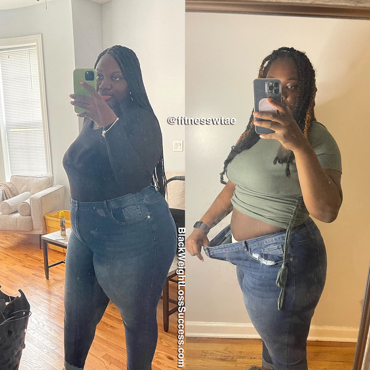 Natae lost 40 pounds | Black Weight Loss Success