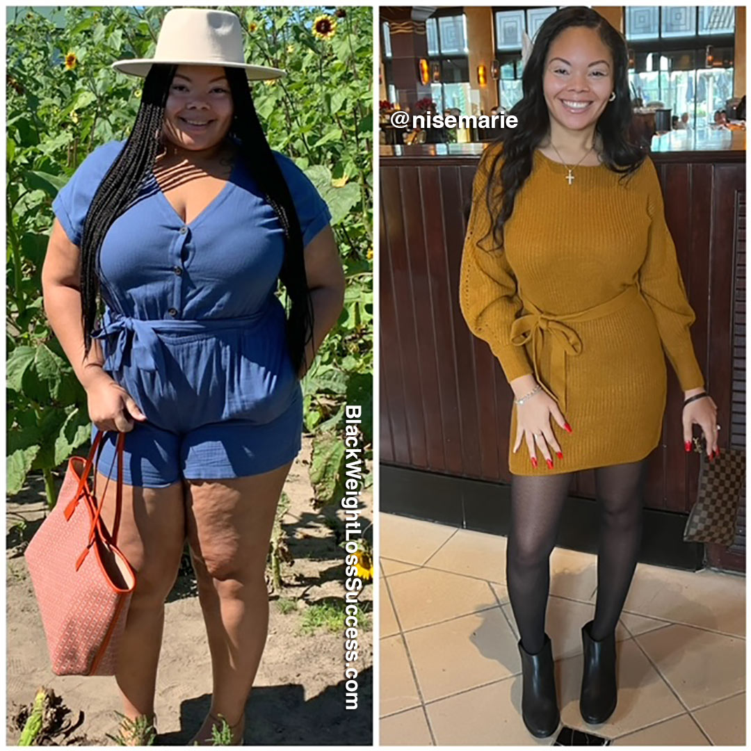 Lynise before and after weight loss