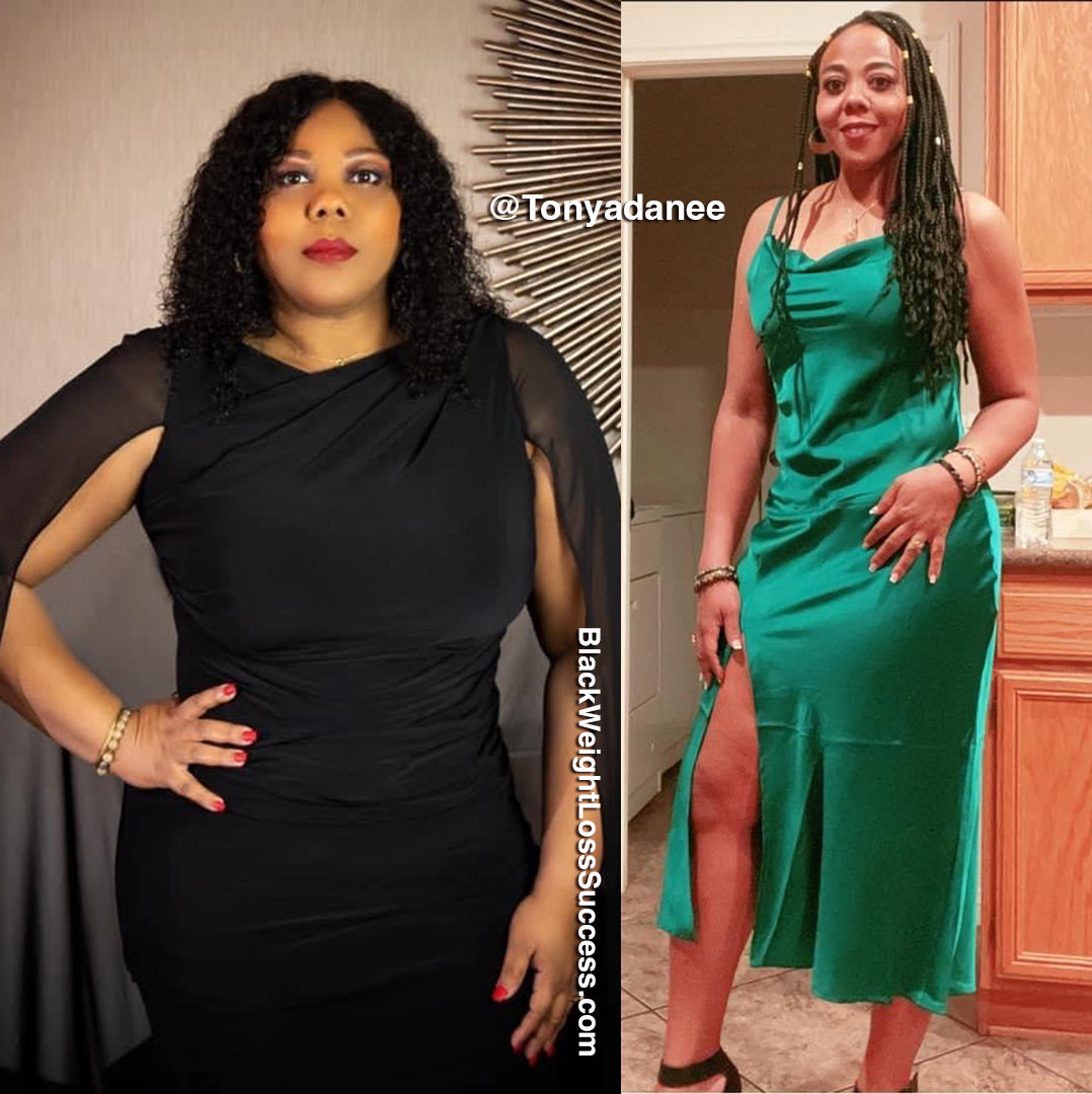 Tonya before and after losing weight