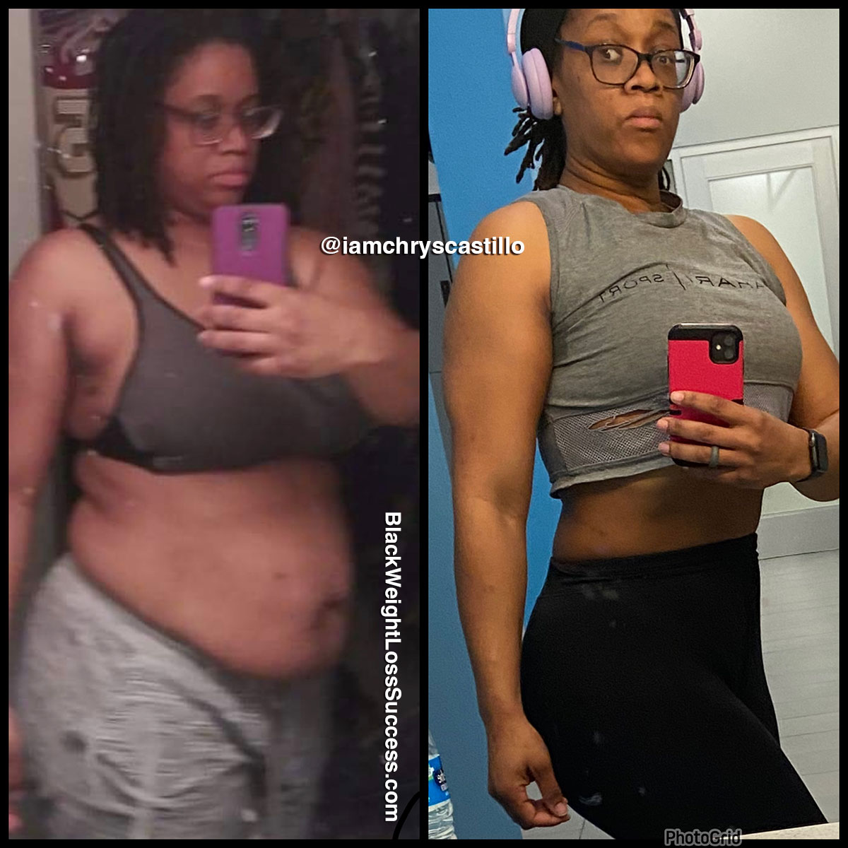 Chrystal before and after weight loss